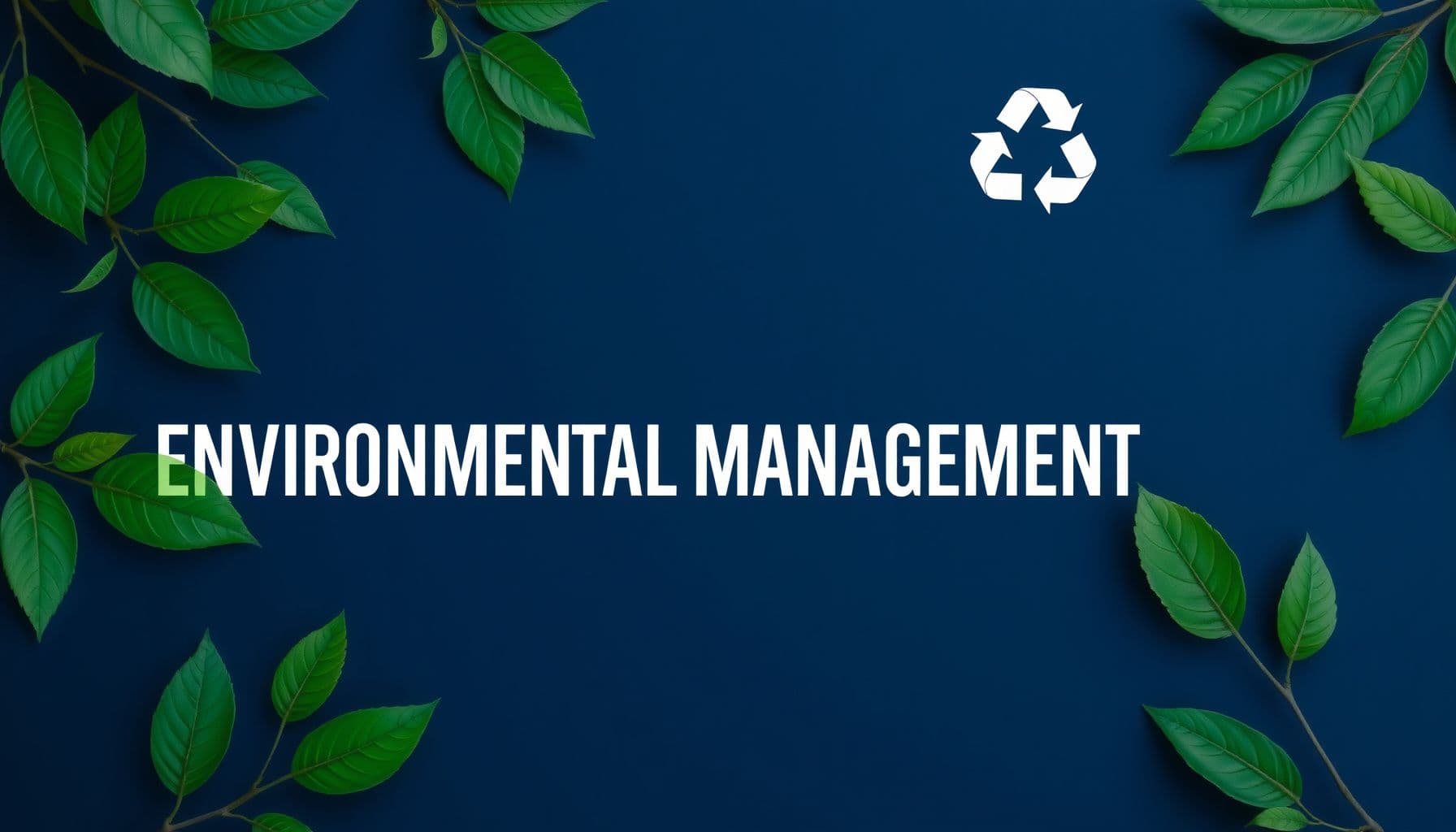 Çevre Yönetimi ve Sürdürülebilirlik