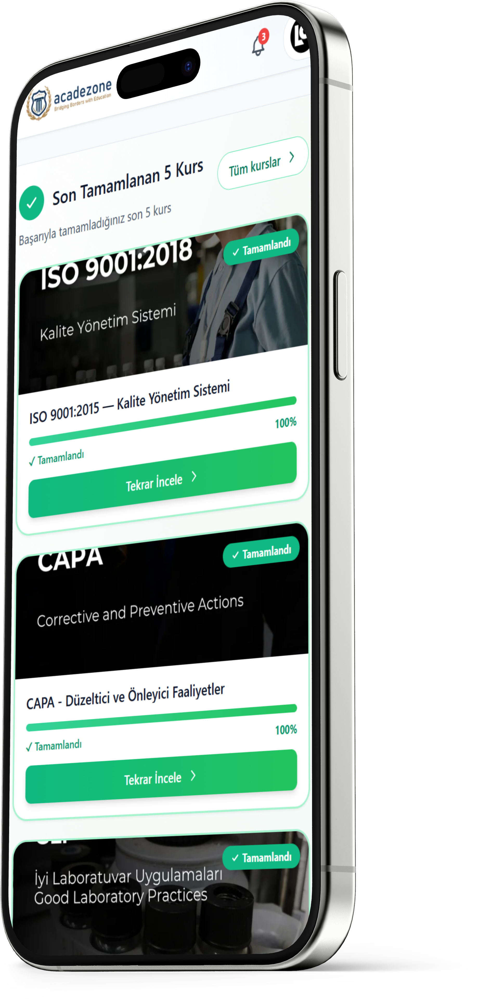 Acadezone Platform - Kurslar